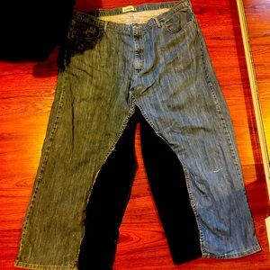custom wrangler wide leg baggy jeans